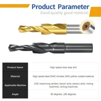 Foret étagé à chanfrein M35 en cobalt/HSS à double coupe HSS pour métal 90 180 degrés M3 à M12 Outil de perçage conique