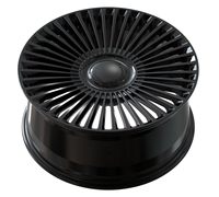 Jantes en alliage d'aluminium 6061-T6 forgées sur mesure 5x120 21 22 23 pouces à rayons multiples avec lèvre usinée pour Range Rover L460