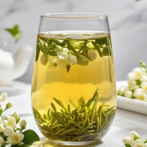 Thé vert biologique mélangé au jasmin, thé en vrac premium pour la santé, thé fleuri en boîte, floral et onctueux - Product Image 5