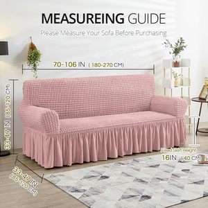 Wholesale Furniture Slipcover Elastic <b>Stretch</b> <b>Sofa</b> <b>Cover</b> With Skirt Custom 3 Bodies <b>Covers</b> <b>Sofa</b> - Product Image 3
