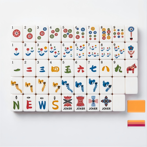 Juego de Fichas de Mahjong de Lujo, Ecológico, Portátil, Plegable, Resistente, <span class=keywords><strong>para</strong></span> 4 Jugadores, Juego de Interior, Regalo <span class=keywords><strong>para</strong></span> <span class=keywords><strong>Amigos</strong></span> y Familiares, Material Acrílico - Product Image 3