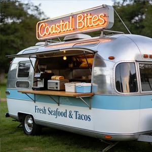 Camions de cuisine mobiles entièrement équipés, camions de restauration avec fenêtre de service, camions à pizza - Product Image 4