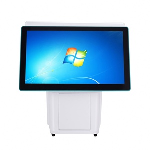 Windows Dual Screen Customized Size POS Terminal <b>Printer</b> 80mm QR <b>Scanner</b> All in One Pos System Payment Kiosk Cash Register - Product Image 3