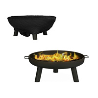 Réchaud à gaz portable RELENSO de 30 pouces pour jardin extérieur, style européen et américain, en métal avec revêtement en poudre, pour cour et allée, avec allumage