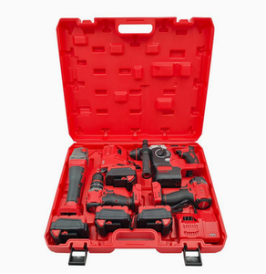 Kit combinado de herramientas eléctricas sin escobillas de 4 piezas: martillo rotatorio, amoladora angular, <span class=keywords><strong>taladro</strong></span> inalámbrico y llave de impacto para herramientas de batería de 20 V - Product Image 4