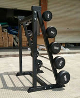 Ensemble d'haltères fixes en caoutchouc pour la musculation, barres droites et incurvées, poids de 10 kg, 15 kg, 20 kg, 25 kg, 30 kg