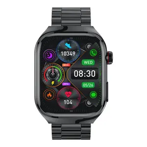 Gaoke Tk16 Thông Minh Đồng Hồ Thể Thao Ngoài Trời Smartwatch SOS Cơ Thể Chất Béo Bmi Uric Axit 2.04 Inch 650MAh ECG Glucose Monitor Đồng Hồ Cho Nam Giới