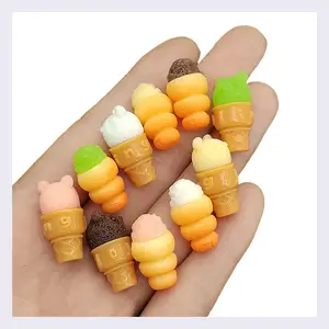 Kids Toys 3D Resin Ice Cream Figurines Doll House Kitchen Food Model Toys Scene Ornaments Suppliers