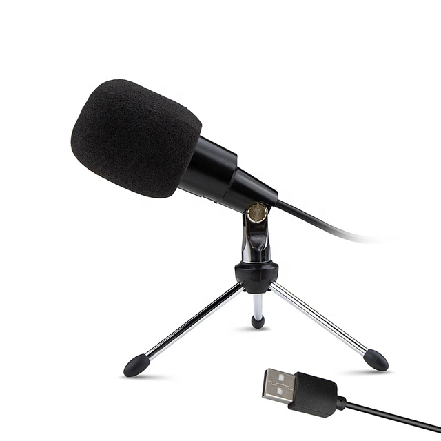 Condenser Microphone USB Wireless Cardioid Popular for YouTube Recording Made of Durable Metal and Plastic