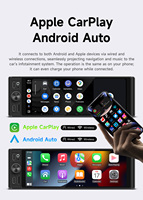 BQCC 6.28 Pulgadas Radio Estéreo Inalámbrica para Coche 1DIN con Pantalla Táctil HD, Amplificador, Carplay, Android Auto, Reproductor de Video, Duplicación de Pantalla y Cámara Trasera