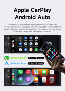 <span class=keywords><strong>Autoradio</strong></span> sans fil BQCC 6,28 pouces, écran tactile HD 1DIN, amplificateur, Carplay, Android Auto, lecteur vidéo, miroir, caméra de recul - Product Image 4