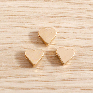 PH <span class=keywords><strong>PandaHall</strong></span> 60 piezas de cuentas espaciadoras de aleación de cobre chapadas en oro de 14K con forma de corazón, 6x7mm, dijes sueltos para collar, pulsera, pendientes, boda - Product Image 2