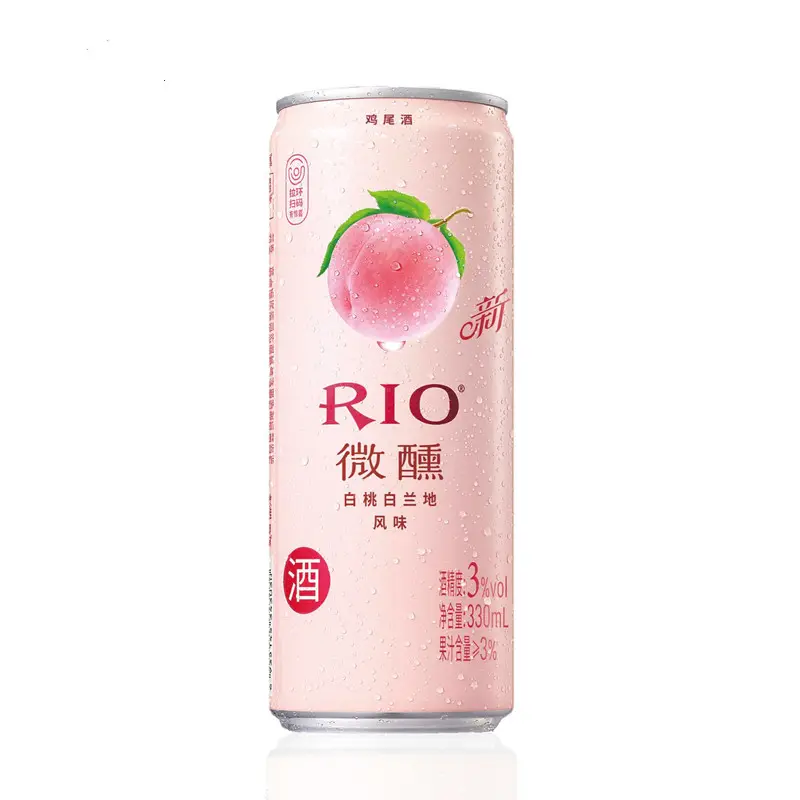Rio Tinned Peach Light Brandy Premix Rasa Buah Minuman Jenis Rasa