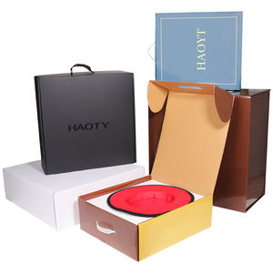 Sombrero de camionero y bufanda sombrero de vaquero caja de embalaje sombrero de inserción de forma redonda cajas de envío personalizadas de embalaje de cartón con logotipo - Product Image 3