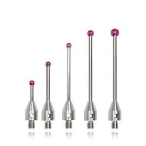 Sonda de toque CNC de bola de rubí personalizada, punta de <span class=keywords><strong>acero</strong></span> de tungsteno de 0.3, 0.5, 1.0, 2.0, 3 mm de diámetro, 10, 20, 30, 50 mm de longitud, para CMM y CNC - Product Image 3