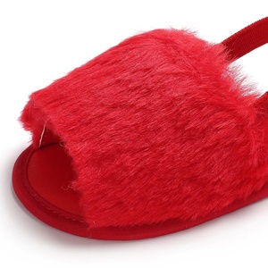 Chaussures pour nouveaux-nés, pantoufles d'été en fausse fourrure pour garçons filles, pantoufles pour enfants, première <span class=keywords><strong>pas</strong></span>, antidérapantes, - Product Image 5