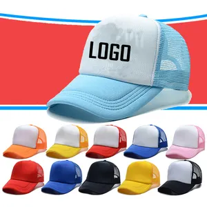 Cappello da camionista in rete snapback vuoto economico per la stampa della pressa a caldo personalizza cappelli in schiuma con il tuo logo berretto stampato personalizzato