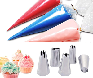 24 Inch Side Gusset <b>Bags</b> Disposable Thickened Non-Slip Anti-Burst Gravure Printed PE for Baking Decorating Desserts Cakes - Product Image 1
