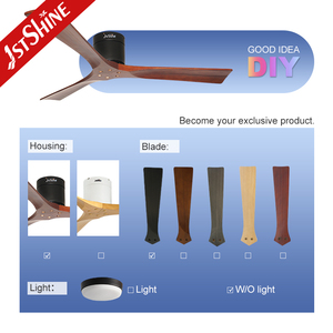 1stshine Ventilateur de plafond intérieur à faible bruit pales en bois Ventilateur de plafond à moteur DC efficace avec télécommande - Product Image 4