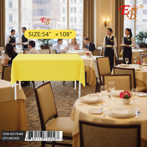 Jacquard Yellow <b>Tablecloth</b> 18\"X8\"X24\" 72PCS/Carton Buyer-Hotels Dining Tablecover Branded Rectangle Plastic <b>Tablecloth</b> - Product Image 5