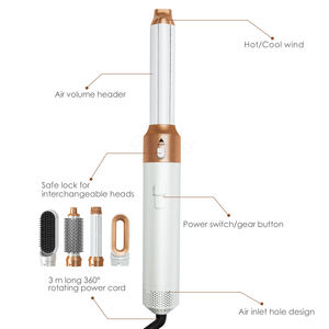 Vente en gros 5 en 1 <span class=keywords><strong>Meilleur</strong></span> sèche-<span class=keywords><strong>cheveux</strong></span> de voyage Brosse pour <span class=keywords><strong>cheveux</strong></span> de marque privée Lisseur bouclé Peigne Sèche-<span class=keywords><strong>cheveux</strong></span> de salon - Product Image 2