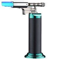 Pistolet à flamme métallique haute puissance, allume-gaz butane à soufflage direct, coupe-vent, rechargeable