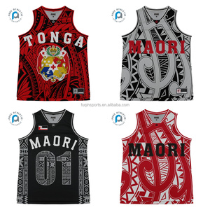 Magliette Personalizzate FQ per Squadre di <span class=keywords><strong>Basket</strong></span> Nazionali Oceaniche, Jersey con Motivi Maori Koru e Tatuaggio <span class=keywords><strong>Felce</strong></span> Argentata, Top Sportivi Sublimati NZ - Product Image 2