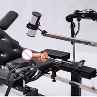Chaise de bondage HM, support pour baguette vibrante, godet de masturbation, écarteur de jambes, menottes, machine sexuelle érotique, mobilier BDSM, pour femmes, noir