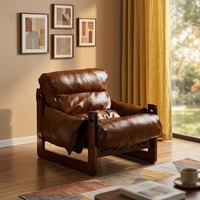 Fauteuil Jersey Island en chêne massif, nouveau fauteuil inclinable chinois, rembourré en coton, amovible et lavable, pour salon, chambre, hôtel