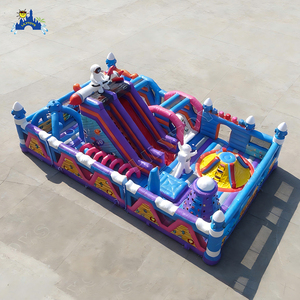 LilyToys Parque de Atracciones Inflable, Ciudad de Diversión Inflable, <span class=keywords><strong>Castillo</strong></span> Hinchable con Pista de Obstáculos - Product Image 1