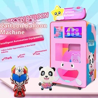 Máquina Expendedora de Globos para Parques de Atracciones de Automatización Inteligente, Pantalla Táctil de 21.5 Pulgadas, Compresor de Refrigeración, Gráficos Personalizados, Rosa 1
