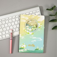 Cuaderno hueco estereoscópico 3D de alta belleza creativa, promoción escolar de la ciudad, libro conmemorativo personalizado A5
