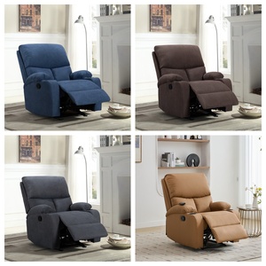 Juego de Sofás Reclinables Modernos de Tela Personalizados 3+2+1, Extensibles, con Portavasos y Silla Reclinable con Masaje 6007, Venta al Por Mayor - Product Image 4