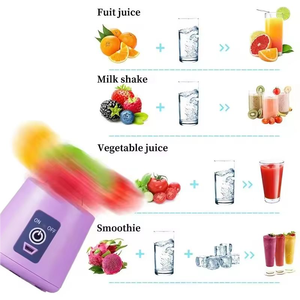 Licuadora Portátil Recargable USB para el Hogar, Mini Licuadora Personal para Frutas y Smoothies con 6 Cuchillas, Venta al por Mayor - Product Image 3