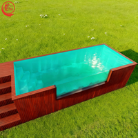 Piscine en fibre de verre transparente personnalisée, application professionnelle, tournoi, divertissement en intérieur, piscine écologique