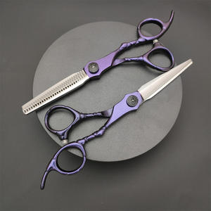 Tijeras de Peluquería Personalizadas de 6 Pulgadas, Tijeras de Entresacar para Diestros, Acabado Morado, Hoja Estándar - Product Image 4