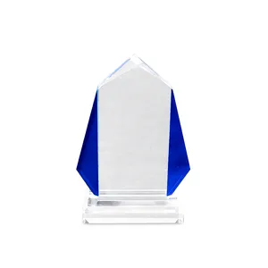 APEX Souvenir Acrylic Award 15mm Qualität Custom Trophy mit blauen Kanten