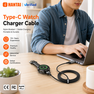 <span class=keywords><strong>C</strong></span>âble de charge <span class=keywords><strong>USB</strong></span> <span class=keywords><strong>C</strong></span> vers <span class=keywords><strong>Garmin</strong></span> HANTAI, cordon de charge en nylon tressé compatible avec <span class=keywords><strong>Garmin</strong></span> Fenix 7 6 5 Pro Sapphire Forerunner - Product Image 2