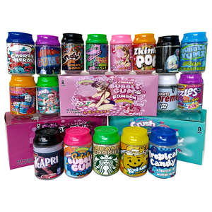 Customized Dry Herb Flower 3.5g Plastic Soda Cans Packaging Edible Candy <strong>Cookie</strong> Gummy Packaging Plastic <strong>Jar</strong> With Colorful Cap - Product Image 2