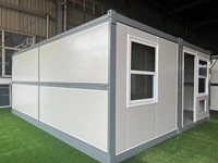 Maisons préfabriquées pliables à prix abordable, maisons conteneurs pliables en kit pour camp minier ou bureau