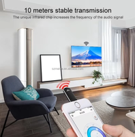 Adaptateur de télécommande infrarouge sans fil noir avec code fixe, application intelligente et contrôle Android pour téléphone, émetteur IR, TV, DVD
