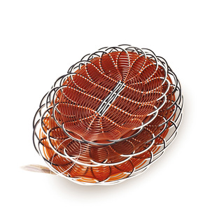 Oval Imitation Rattan Fruit <b>Basket</b> Plastic Storage Tray For Kitchen <b>Bread</b> Snack Display - Product Image 2