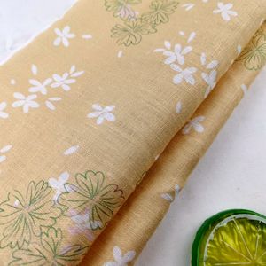 Nhà Máy Bán Tùy Chỉnh Thời Trang Mô Hình Màu Vàng 100% Linen Kỹ Thuật Số In Vải Dệt Thoáng Khí Đồng Bằng Cô Gái Bé Gái Áo Sơ Mi - Product Image 3