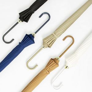 Parapluie droit rétro japonais à 16 baleines avec longue poignée, double usage, petit modèle pour hommes et femmes, style classique coréen - Product Image 1