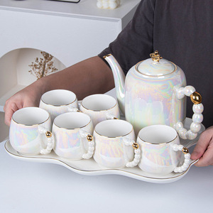 Newlyweds' home cup <b>set</b>: Ceramic <b>tea</b> <b>sets</b>, water <b>sets</b>, simple and creative cold water kettles, water cups, teapots and <b>tea</b> cups - Product Image 3