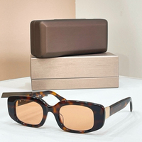 Lunettes de soleil rectangulaires de petite taille pour femmes, style designer de haute qualité, monture en acétate, verres dégradés, lunettes de soleil rétro pour femmes