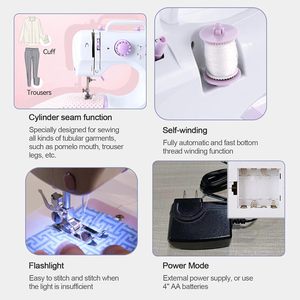 Wholesale Portable 505 Mini Sewing <b>Machine</b> Electric Domestic Multifunction Sewing <b>Machine</b> Domestic for Kids Clothes Clothing - Product Image 4
