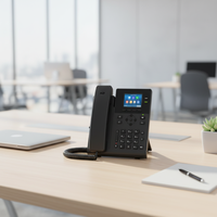 Téléphone IP SIP alimenté par Linux 6.1, processeur triple cœur KS31, 2 comptes SIP, audio HD, téléphone de bureau professionnel VoIP V2026