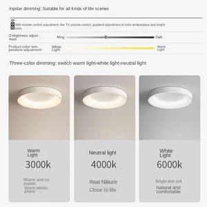 Bắc Âu hiện đại đơn giản phòng ngủ Đèn trần đầy đủ phổ thông minh siêu mỏng chống muỗi đèn sắt Mijia ứng dụng kết nối - Product Image 4