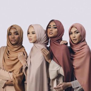 Good Quality <b>Wraps</b> Soft Shawls Chiffon Scarves Hijabs Fashion Muslim Scarf Hijab Large Size Plain Women - Product Image 1